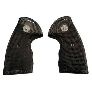 Colt Python Black Rosewood Grips Texas Star Medallion