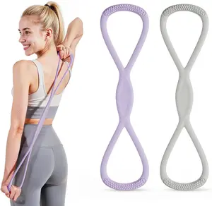 25Lbs-Fitness Resistance Band for Women and Men, Elastic Exercise Bands for Arms Chest and Back, Chest Expander and Yoga Gym Workout Pulling Rope, 8 Word Elastic Tubing for Muscle Training SpringStatements