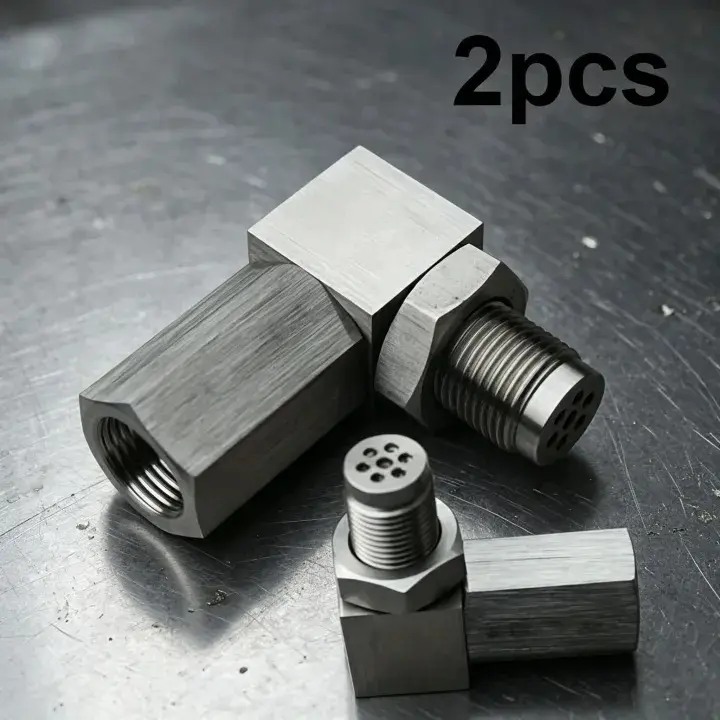 2-Pack CNC-Machined Metal 90-Degree Precision Threaded Filter Adapter, Universal Hardware Fitting for DIY Enthusiasts (Latest Version)