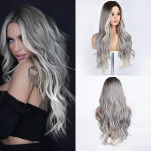 SMILCO/30-inch | Gray Loose Wave without Bangs | Highlight/SM1622