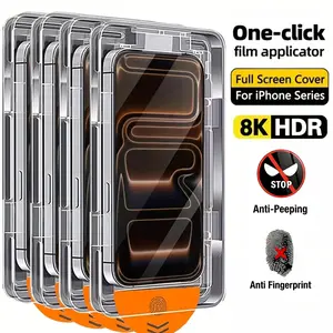 Full-coverage Privacy Tempered Glass Screen Protector for iPhone 16/15/14 Pro Max series,  Anti-peeping, Privacy Protection, Military-Grade Shatterproof Protection, Bubble-Free Installation protective