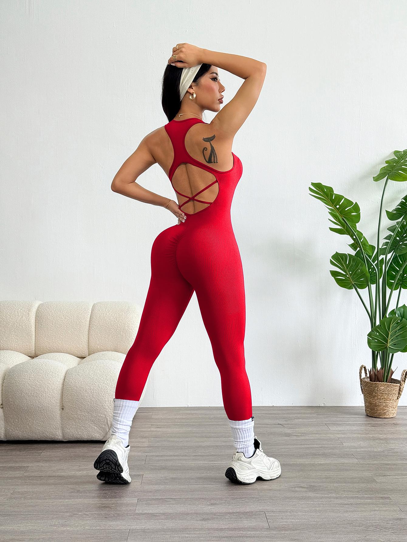 Hijesse Women's high-waisted slim-fit pants. This is a sporty one-piece pants that can shape and highlight the waistline. It is suitable for wearing in spring, summer and autumn, and can be used for yoga, fitness and daily outings.