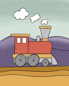 Add-On Art Project - Western Train L1 (ages 4+) Dot Guides Roll for Step-by-Step Learning & Motor Skills Enhancement