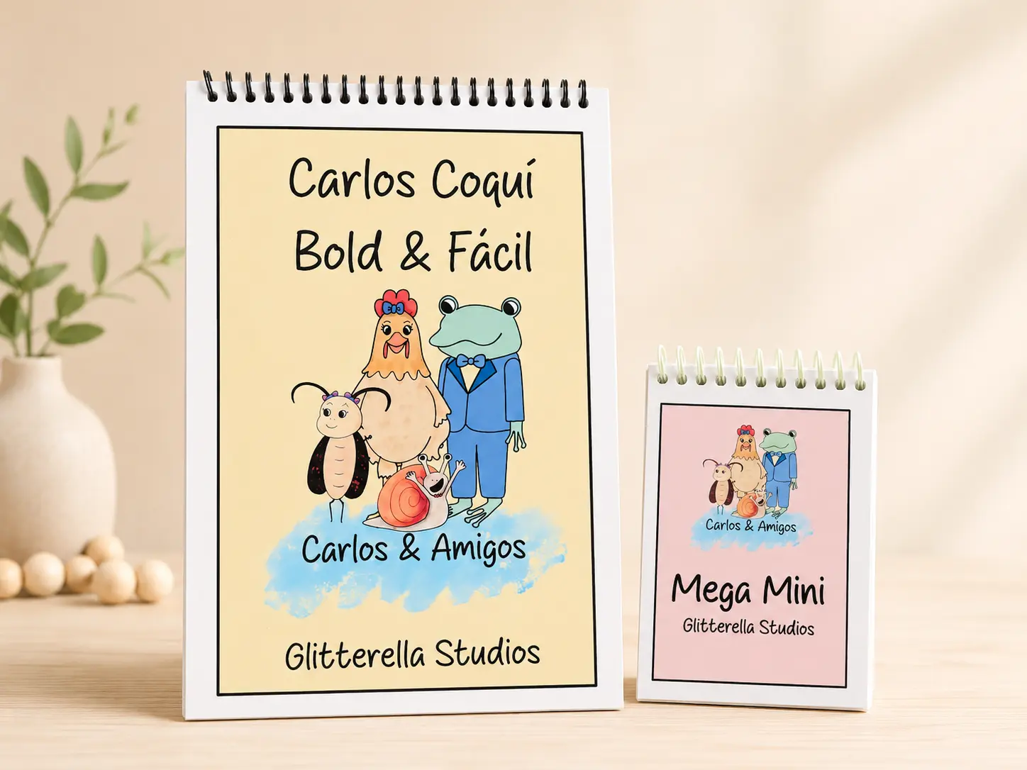 Carlos Coqui Coloring Book Bundle - Bold and Facil (Easy) and Mega Mini