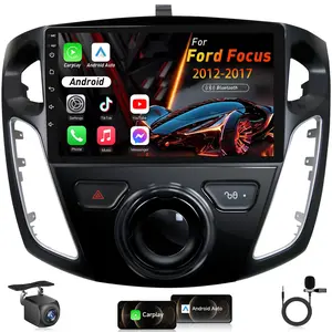 2+64G/4+64G Android Radio for【Ford Focus 2012-2017】9 Inch Touch Screen Carplay & Android Auto WiFi GPS Navigation Bluetooth DSP FM SWC Backup Camera Car Audio