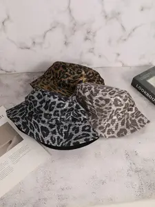 Leopard Print Double-sided Bucket Hat, Casual Outdoor Sun Protection Cap for Women & Men, Fashion Accessories for Party, Daily Clothing Decor