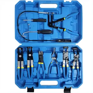 Hose Clamp Pliers Set 9pcs Long Reach Hose Clamp Remover Kit For Automotive Coolant Radiator Heater And Water Pipe
