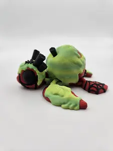 Poison Apple Turtle | 3D Printed Articulating Figurine Great Gift and Desk Figure