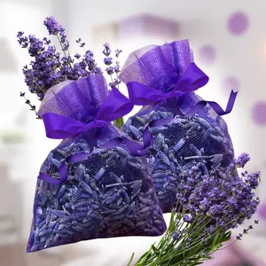 Moonwater Elixirs Full Moon Energy Charged Dried Lavender and Amethyst Crystals in Organza Sachet Bag - Reiki-Treated for Sleep & Relaxation, Spiritual Alignment, Serenity & Inner Peace Gifts Freshener