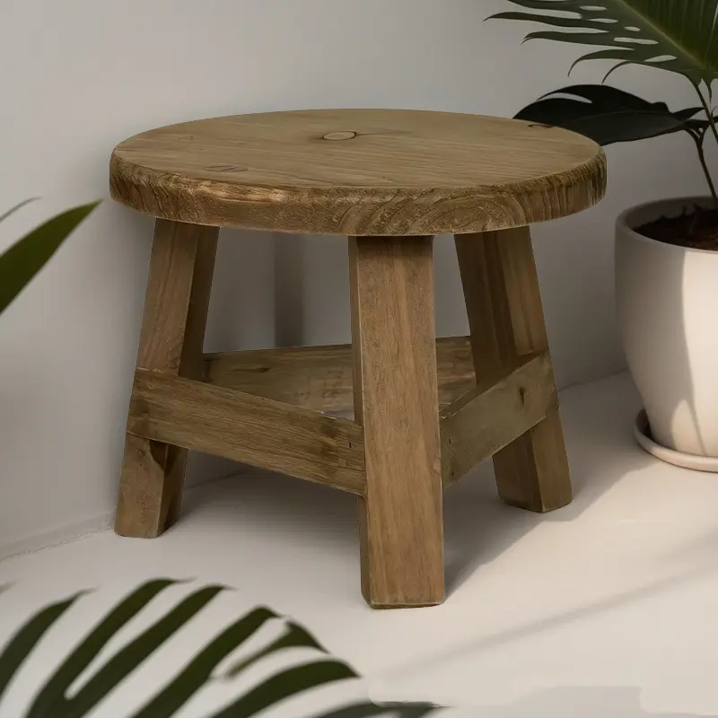1pc Rustic Wooden Stool Plant Stand Indoor, Mini Farmhouse Flower Pot  Holder, Cute Small Wood Riser Table for Planters, Candles, Home Room Decor,  Aesthetic TikTok Style Decoration, Round Planter - TikTok Shop