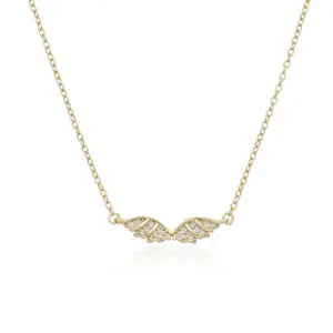 Wing Necklace - Elegant Gold-Tone Wing Design with Delicate Chain for Everyday Wear