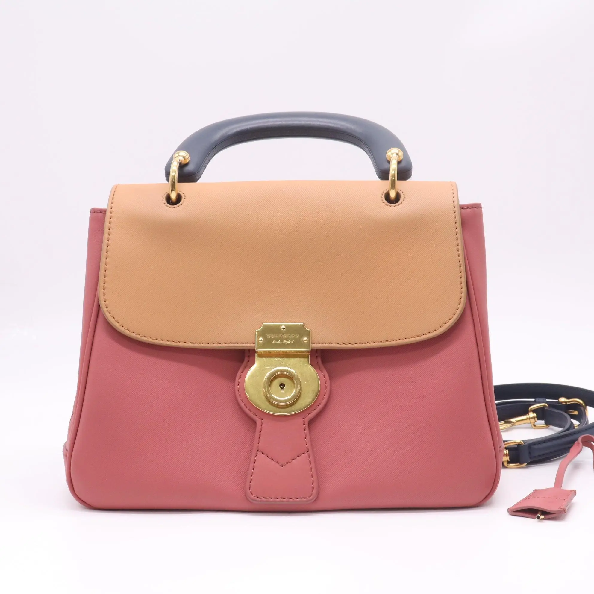 Pre-owned BURBERRY Leather Shoulder Bags Medium DK88 Top Handle Bag B22883
