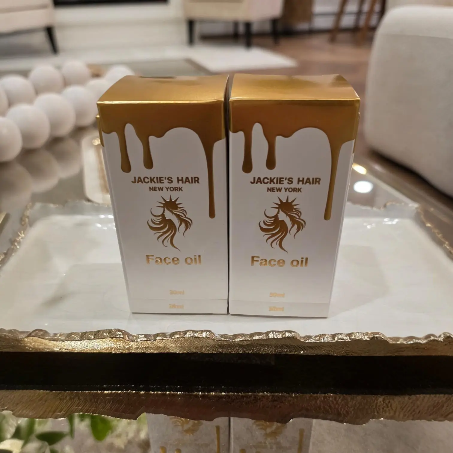 2x Face Oil Bundle - Jackie's Hair New York Radiance Boosting Velvety Botanical Elixir Serums Daily Lightweight Plant Vitamins Skin Repair Radiant 30ml Bottle