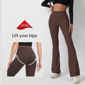 AFZ Women's High Waist Flare Sports Leggings Seamless Workout Flare Leggings Fits for Plus Sizes with Hidden Back Pocket for Essentials Women Sport & Outdoor Clothing Minimalist Fashion Flare Leg Outfit