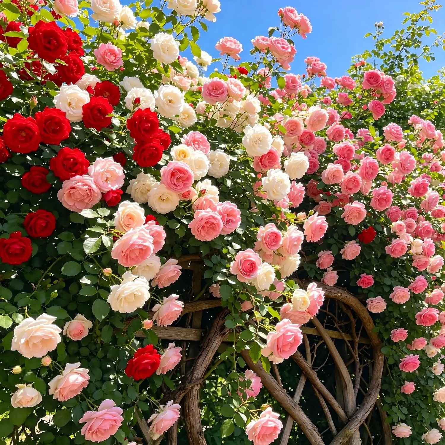 200pcs Mix Climbing Rose Seeds for Planting - Perennial Fragrant Vine Flowers for Garden Walls & Fences