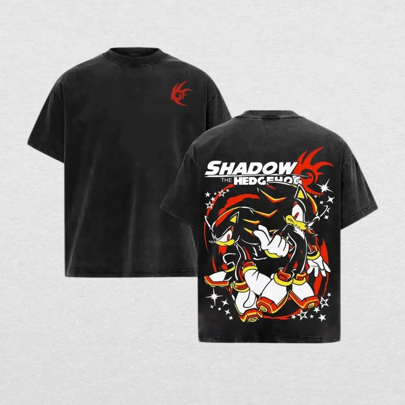 Shadow the Hedgehog Vintage Graphic T-Shirt, Retro 2000s Game Anime Tee, Acid Washed Unisex Streetwear Shirt, Sonic Universe Fan Apparel NWT