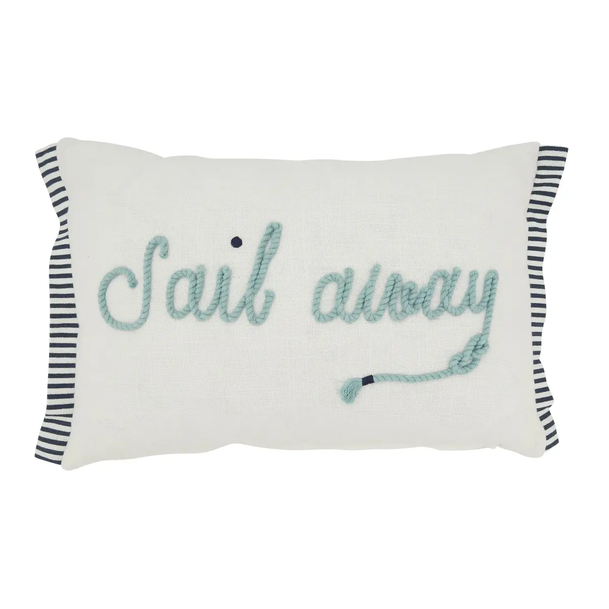 Saro Lifestyle 3650.I1218BD 12 x 18 in. Sail Away Splendor Down Filled Throw Pillow, Ivory