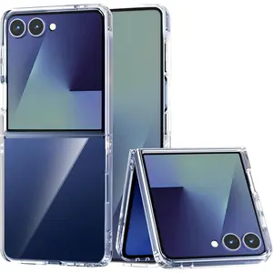 Clear Case for Samsung Galaxy Z Flip 7 5G (2025) Smartphone, Ultra Clear, Shockproof Crystal Protection, Hard Case Cover, Anti-Yellowing, Wireless Charging Compatible