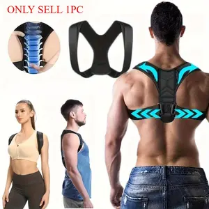 Posture corrector – adjustable waist support strap for alleviating back pain, gray/black, ergonomically designed for men and women, breathable fabric, comfortable fit, improves posture, back support strap, Adjustable back brace