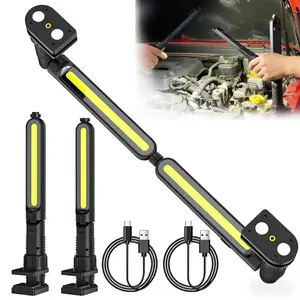 Winunite Work Light for Mechanic,2400LM Foldable Inspection Light,Rechargeable Underhood Light with Magnetic Base Hanging Hook,360° Rotate 5 Modes,Magnetic Mechanic Light for Car Repair, Grill and Outdoor Use(2pack), Perfect Gift for Dad/Hubby/Son