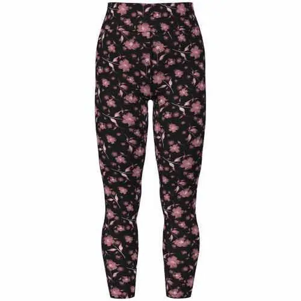 LuLaRoe Women's Buttery Soft Black Mauve Floral Leggings - Skinny, Slim-Fitting Polyester-Spandex, Ultra-Stretchy Waistband, Casual Full-Length Bottoms with Smooth, Highly Elastic Fabric, Ultra Stretch, High Stretch