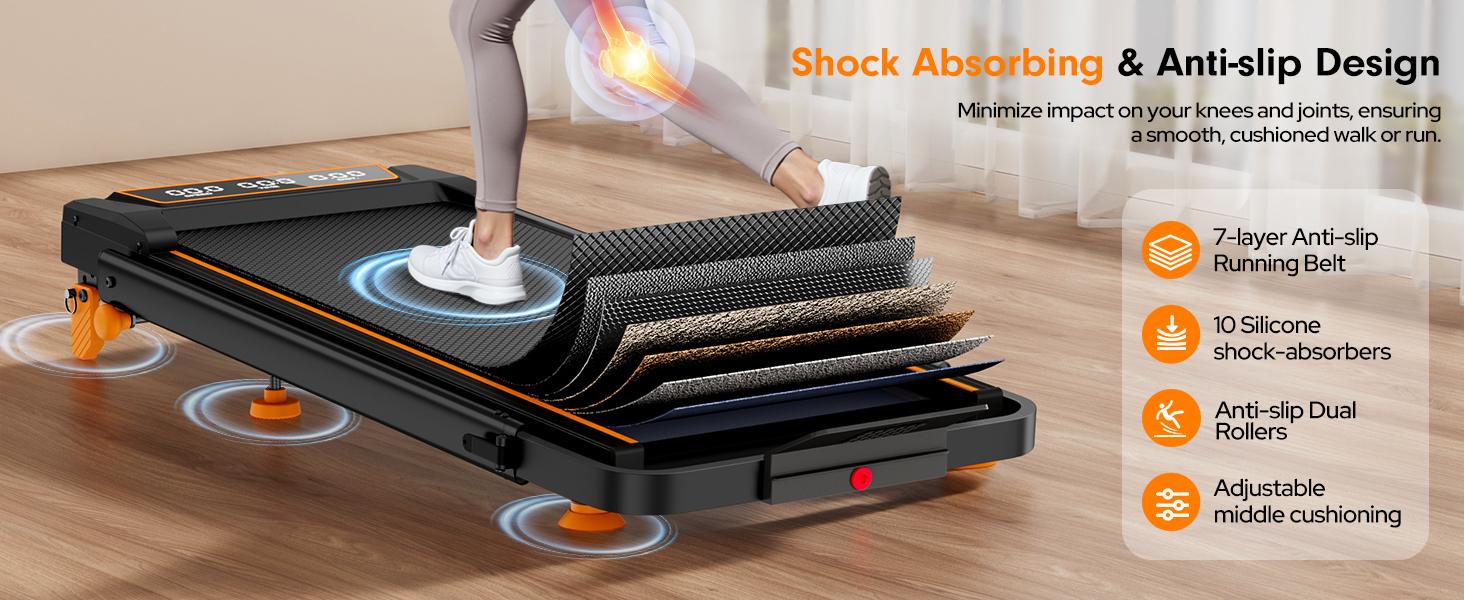 Trisomy 4-in-1 Compact Foldable Treadmill with 12% Incline, Adjustable Handlebar, 3.5HP Motor - Under Desk Walking Pad for Home Gym, 350lbs Heavy Duty HSM-T12C1, Fitness For Everyone