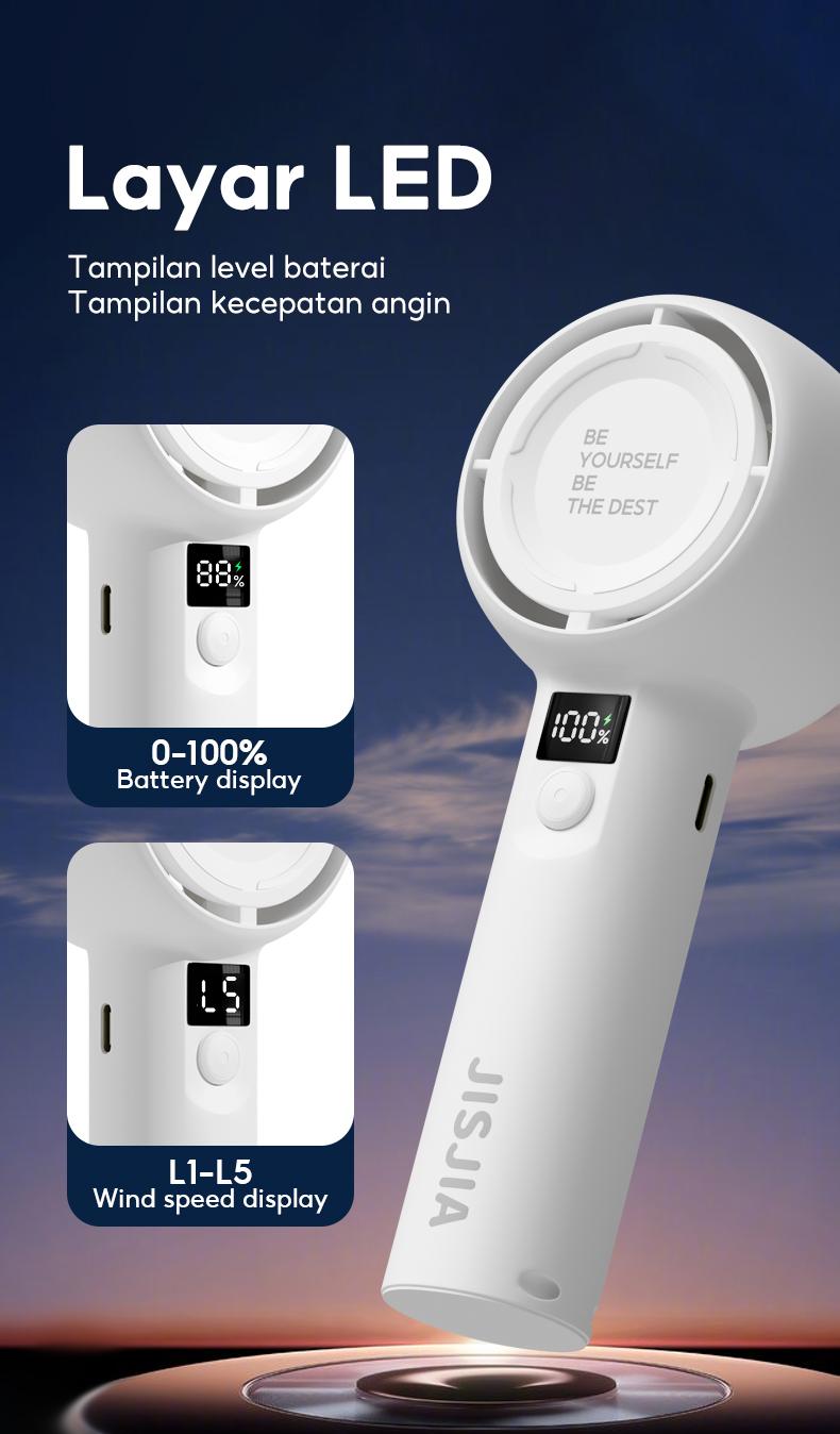 Yodevoe USB rechargeable handheld fan, portable digital display cooling fan, 100 adjustable fan speeds, suitable for outdoor sports and travel #FeaturedRecommendation