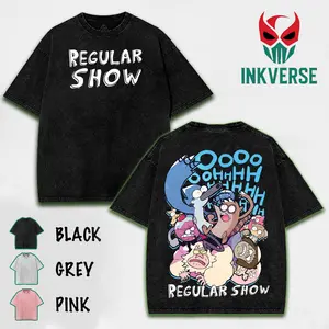 Regular Show Cartoon Series Double Sided Washed T-shirt Hoodie Sweatshirt Tank top - Premium 100% Cotton Apparel | Cartoon Film Streetwear graphic tee merch unisex top