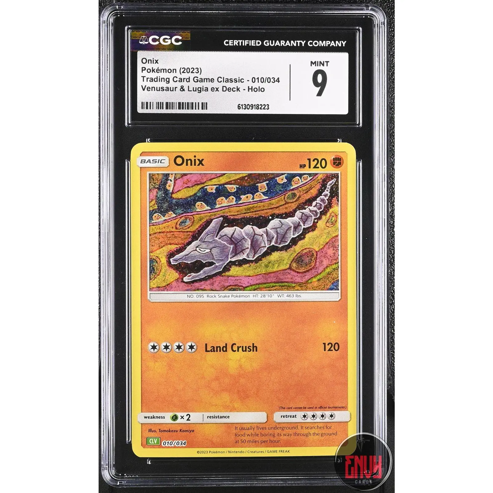 Onix 010/034 Venusaur & Lugia EX Deck Holo Pokemon CGC 9 Mint