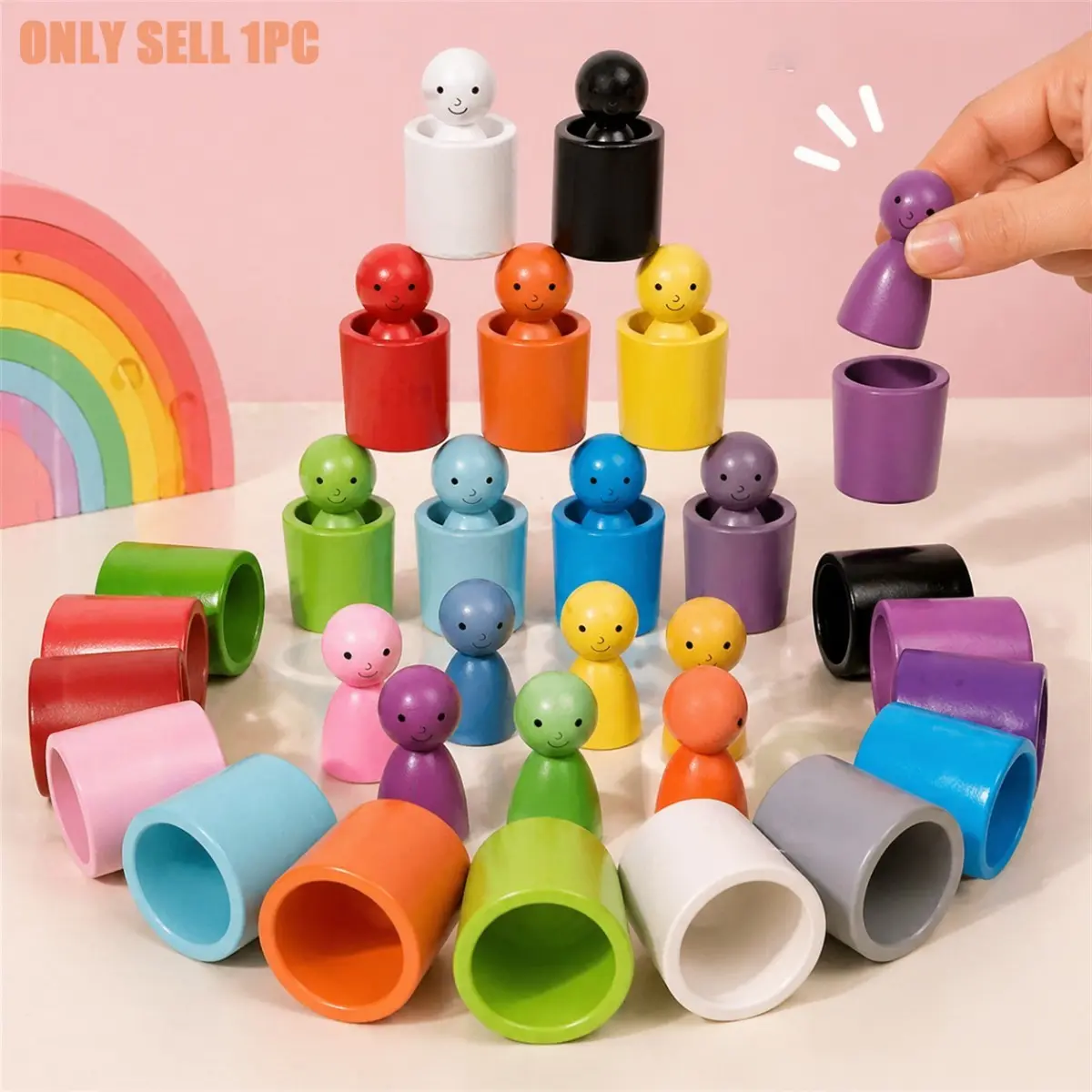 Colorful Stacking Cups Toy, Stacking Game, Mini Cute Building Blocks for Kids, Educational Toys for Birthdays & Holidays, Fun Learning Activity