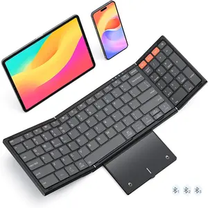 Foldable  Keyboard with Touchpad, Portable  Keyboard with Numeric Keypad, Full-Size Rechargeable Business Travel for iPad Phone Laptop PC iOS, 2026  Upgrade