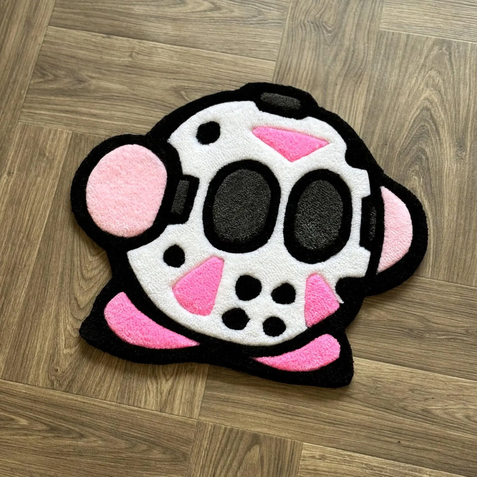 Star Fox Kirby Plush Fluffy Soft Rug, Super Soft Rug, Sweet Cool Bedroom Bedside Mat, High Elastic Anti-Slip Fleece Pad, Casual Gaming Room Decorative Rug Decoration