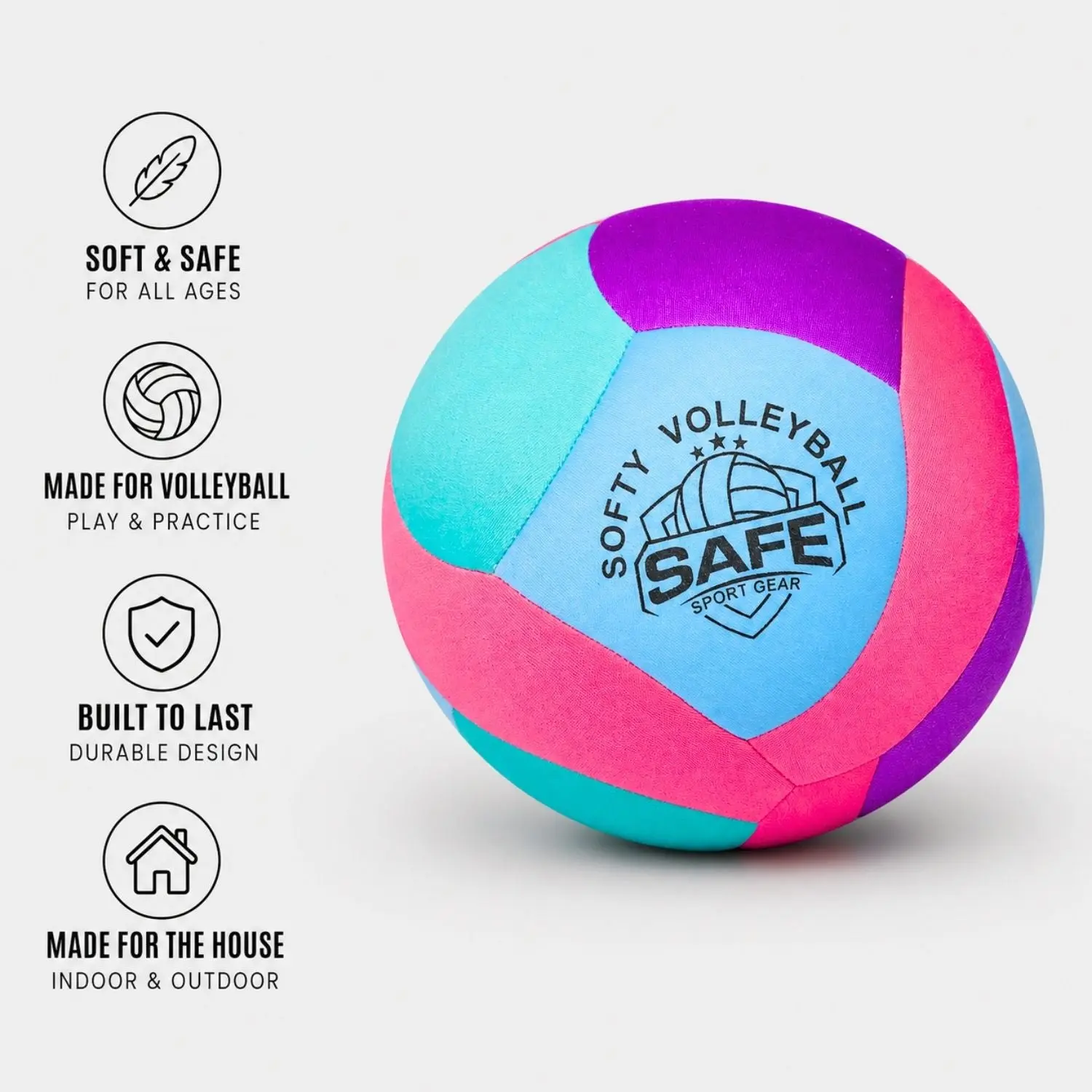 Teal Soft Indoor Volleyball, Training Ball Volleyballs for Home Use Teal Soft Indoor Volleyball, Training Ball Volleyballs for Home Use