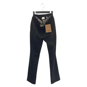Pre-owned BURBERRY Polyester Small Leather Goods Cotton Rhinestone Pants