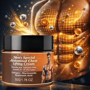 Men's Chest and Abdomen Firming Cream, Bee Venom + Collagen, Instant Tightening, Non-Greasy, 50g, Suitable for All Skin Types, Body Lifting Cream