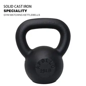 A4A 25LB Powder Coated Cast Iron Kettlebell for Men and Women's Gym, Same Family Kettlebell