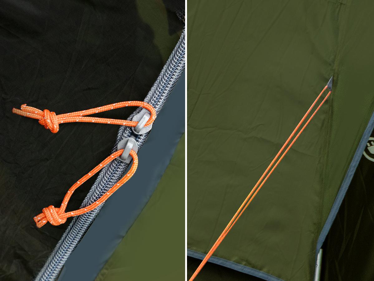Night Cat Upgraded 1-4 Person Waterproof Windproof Folding Backpacking Tent with 2 Wide Mesh Doors, 1 Min Easy Clip Setup, 3000mm Heavy Rainproof, 20% More Headroom, Lightweight Compact for Camping, Hiking