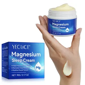 Yecuce Magnesium Lotion, Topical Magnesium Cream for Sleep, Moisturizing Supplement with Coconut Oil, Shea Butter & Hyaluronic Acid