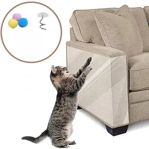 Furniture Protection Kit - 8pcs Cat Scratcher Post Deterrent Double Anti-scratch Tape for Sofas & More - Transparent Flexible Durable Scratch Guards