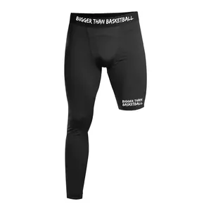 Single-Leg Compression Tights - Right - Black | 3/4 One Leg Athletic Sleeve, Basketball Tights for Training, Gym & Running, Sweat-Wicking, Muscle Support & Comfort