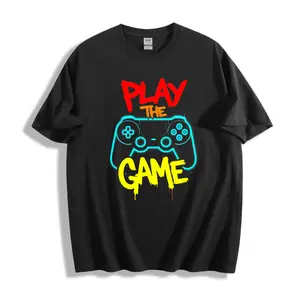 Casual Streetwear Style Unisex T-Shirt Play The Game Controller Graphic Summer And Fall Gaming Enthusiast Gift For Gamers And Tech Lovers