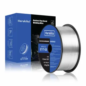 Harukiku Flux Core Welding Wire, Mild Steel E71T-GS Low Splatter Gasless Mig Welding Wire, 0.9KG(2LB) Spool