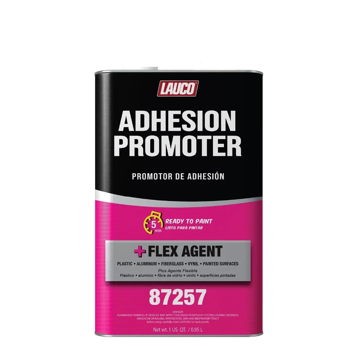 Lauco Body Adhesive Adhesion Promoter Flex Agent - 1 Qt Fast-Drying Enhancer for Plastic, Metal, Fiberglass (87257)