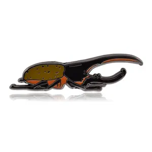 Hercules Rhinoceros Beetle Hard Enamel Pin
