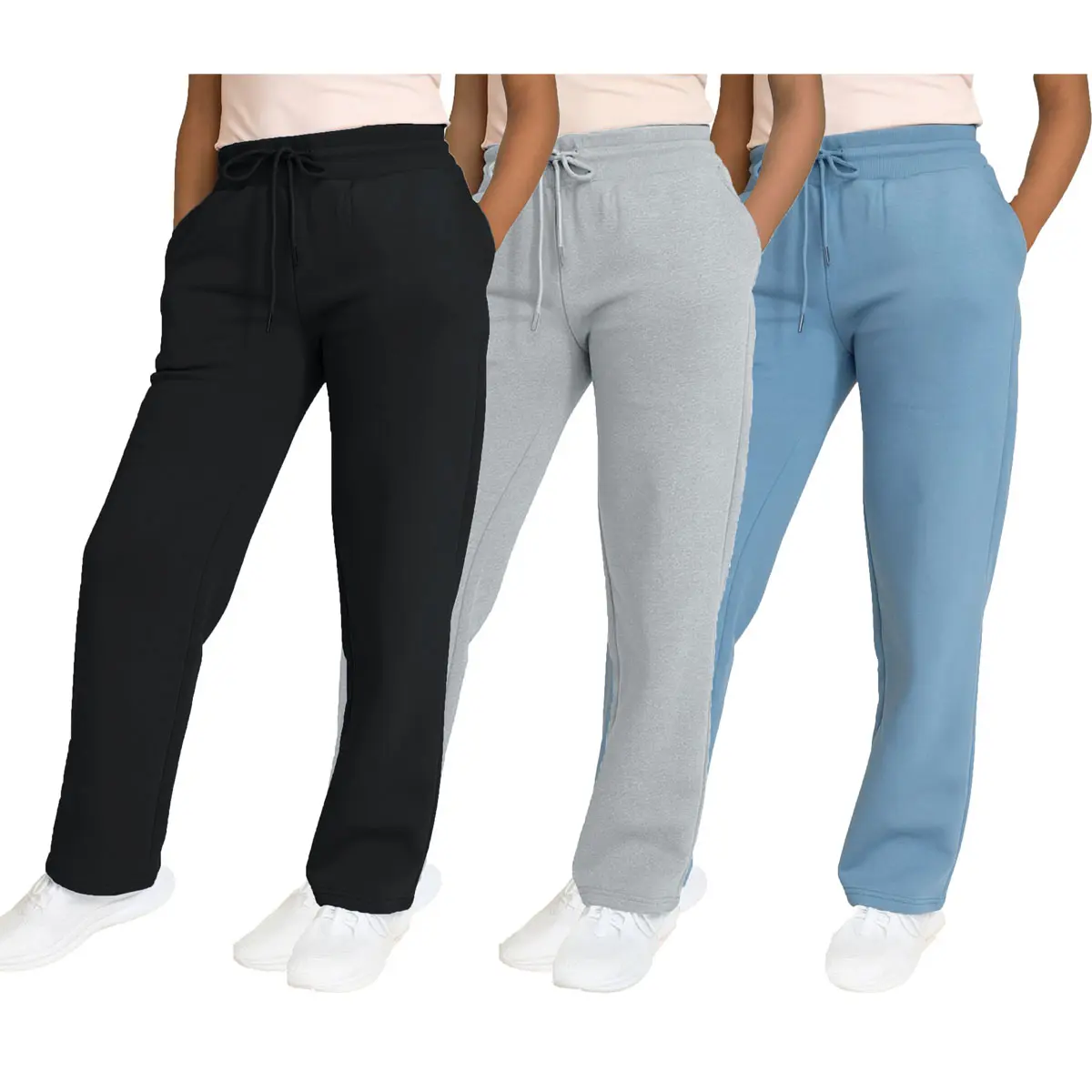 (3 Pack) Black-Heather Grey-Light Blue