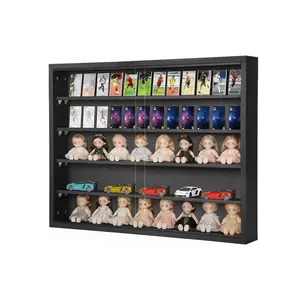 Wall Mount Curio Cabinet，5-Tier Display Cabinet with Sliding Glass Door&Adjustable Shelves Great for Bedroom,Playroom