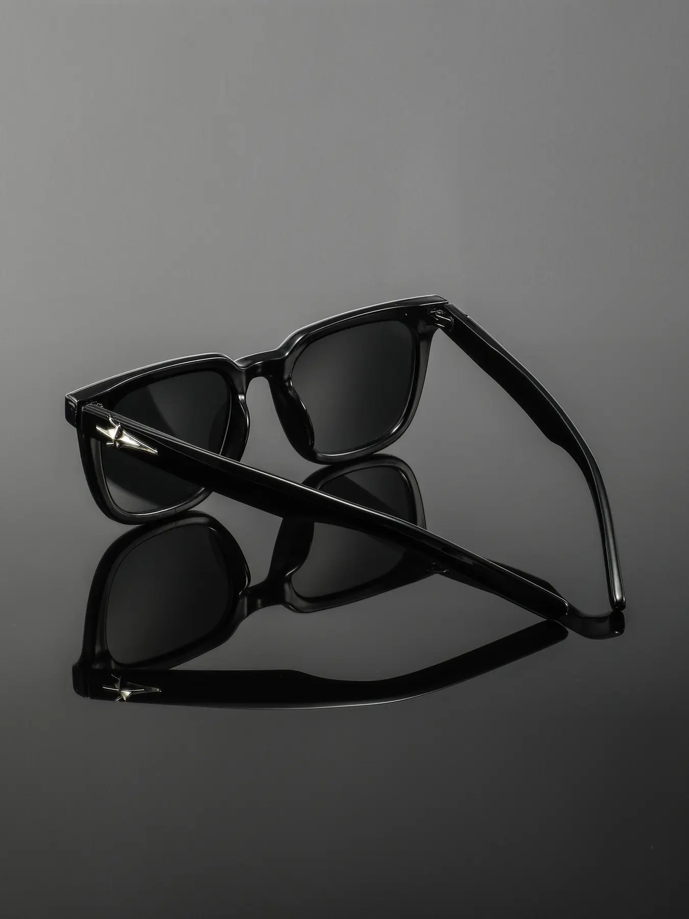 Men's Metal Frame Glasses, Tinted Lens Glasses, Stylish Eyewear
