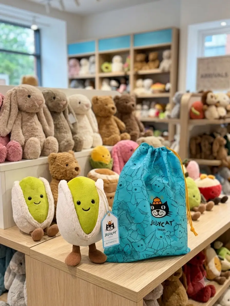 Authentic Jellycat Amuseables Horatio Pistachio Stuffed Plush Toy | In Stock USA | Includes Official Jellycat Gift Bag