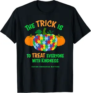 Autism Awareness Halloween Fall October Puzzle Pumpkin T-Shirt - Briannawo Shop 24B0B9ZJ3B17