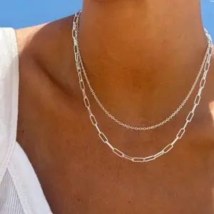 Paperclip Chain Necklace. Silver Paperclip Necklace. Fashion Accessory. Women’s Jewelry.